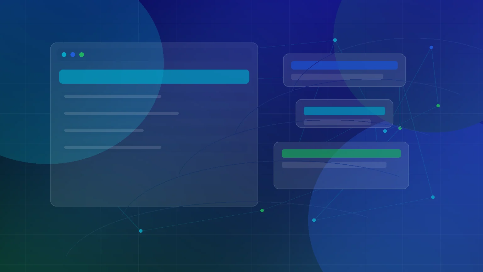 Abstract business website layout showing service pages, trust signals and enquiry routes